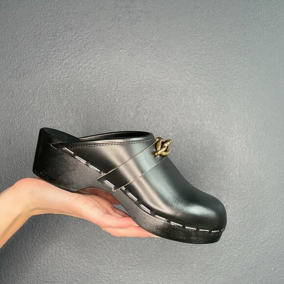 Saint Laurent Black Clogs - Picture 1 of 4